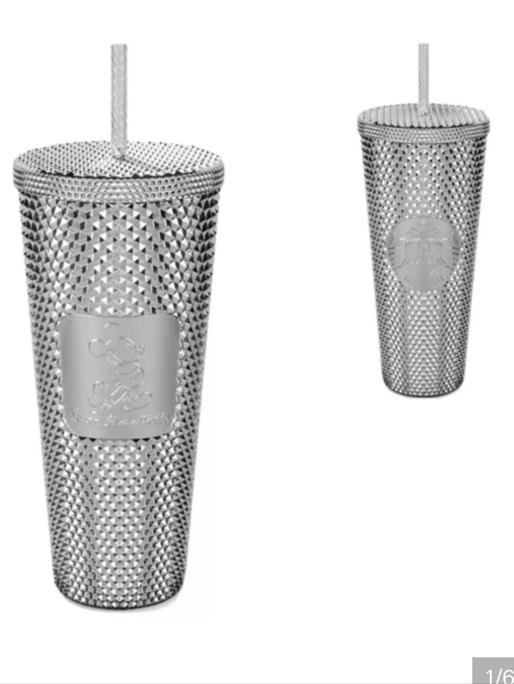 Starbucks | Walt Disney World's 100th Anniversary | Studded Silver Tumbler